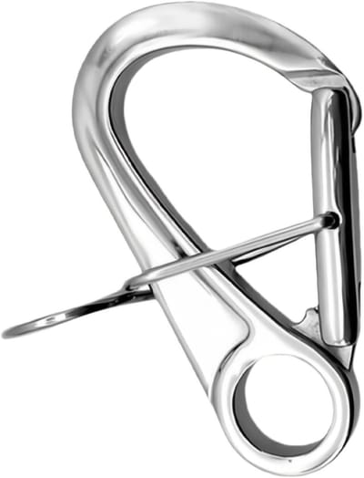 Karabiner Haken - Zelfsluitend RVS - Outdoor Bevestiging - Dubbele Vergrendeling - 10.8 cm - Zilver
