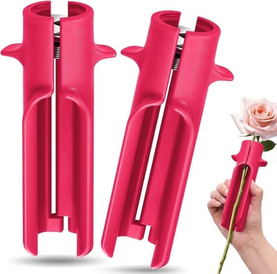 2-delige rozendoornverwijderset - Doornverwijderaar voor verse bloemen - Geschikt voor het verwijderen van doornen uit rozenblaadjes en -bladeren - Perfect voor bloemen in huis en tuin - Roze