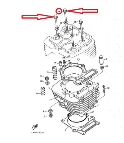 Visserie origine pour Moto Yamaha 500 XTZ 1987 à 1988 90105-08214-00 / Goujon M8 Long Neuf