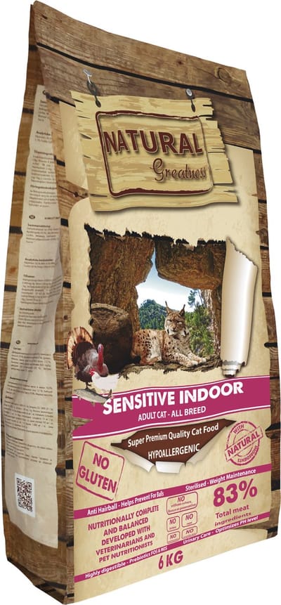 Natural Greatness - Sensitive Indoor - Kattenvoer - 6 kg