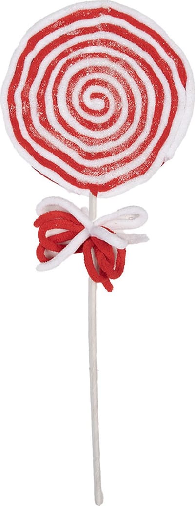 Clayre & Eef Kerstdecoratie Lolly 41 cm Rood Kunststof