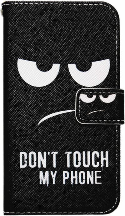 ADEL Kunstleren Book Case Pasjes Portemonnee Hoesje Geschikt voor Huawei Y5 (2018) - Don't Touch My Phone