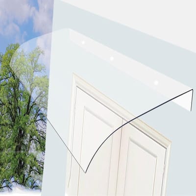 Moderne polycarbonaat voordeur luifel buiten luifel raam luifel uv regen sneeuw bescherming, deur luifel luifel regen luifel voor tuin, veranda, balkon, eenvoudig te monteren (40x120cm/16"x4