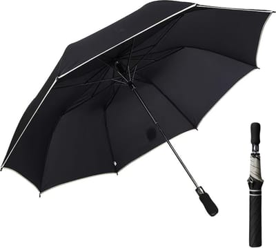 Bovista Windproof Paraplu - Opvouwbaar - Moderne Stormparaplu - Stormproef - Automatisch Uitklapbaar - Umbrella - Zwart