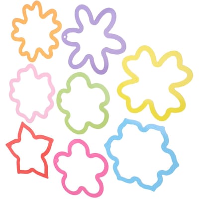 Paasraam Decoratie Knutselpakket DIY Papierknipset met 16 Sjabloon Kleurrijk Plastic Papier Hangende Ornamenten Flowers