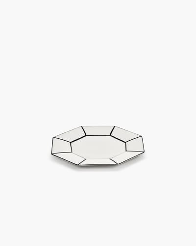 Serax - Annebet Philips - Carte Blanche - Ontbijtbord D22cm Wit/Zwart (set van 2)