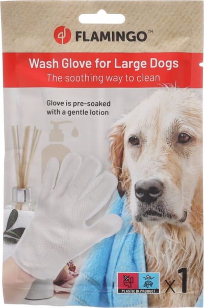 Flamingo - washand voor de grote hond - was lotion - vachtverzorging - 4 stuks - geen water nodig -