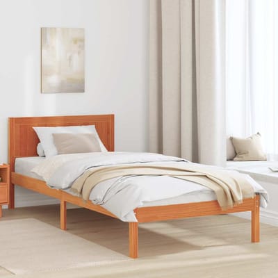 vidaXL - Bedframe - Bruin - 100 - x - 200 - cm - Massief - grenenhout