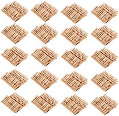 Dailygoods- Wasknijpers Mini Houten - Set van 400 - 3,5 x 0,7 cm - Voor Knutselen - Doe-het-zelf Decoratie - Betrouwbare Grip - Knutselmateriaal