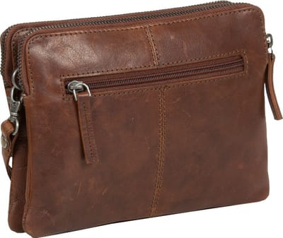 MUSTANG Leren Schoudertas Catania Crossbody Bag Brown Bruine