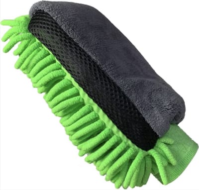 Scoby - Auto poetshandschoen - Microvezel poetsglove - Auto schoonmaken handschoen - Green/Gray - Reinigingshandschoen