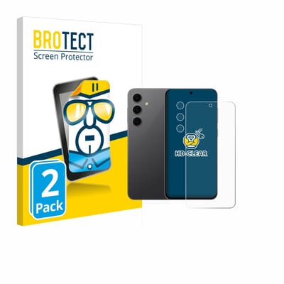 BROTECT - Screenprotector voor Samsung Galaxy S24 FE (Voor+Camera) - Folie Beschermfolie transparant (2 Stuks)