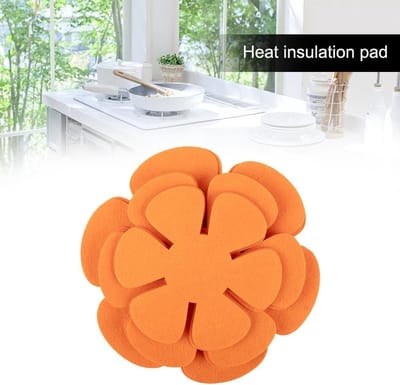 Panbeschermers Set - Potkussens Vilt - Krasvrije Opslag - 3 Dikte Maten - 8 10 12 Inch - Oranje