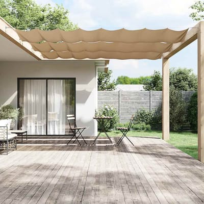 vidaXL Luifel verticaal 60x1200 cm oxford stof taupe