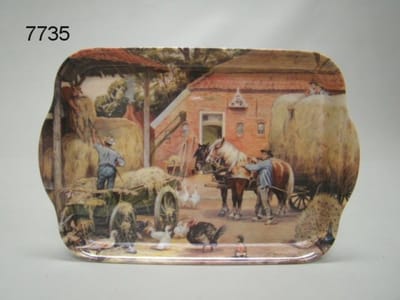 Ot en Sien - Dienblad - De Laatste Hooivracht - 21 x 14 cm - Melamine - Nostalgisch Design