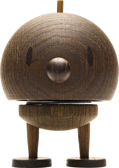 Hoptimist Bumble Beeldje - M - Gerookt eikenhout - Houten Beeldjes Decoratie voor Woonkamer, Kamer en Kantoor - Cadeau Idee voor Mannen, Vrouwen en Kinderen