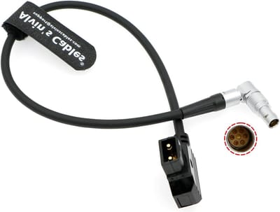 Stroomkabel Tilta Nucleus-M Motor 7 Pin Male naar D-tap - Draaibaar Rechte hoek - 35CM | 138''