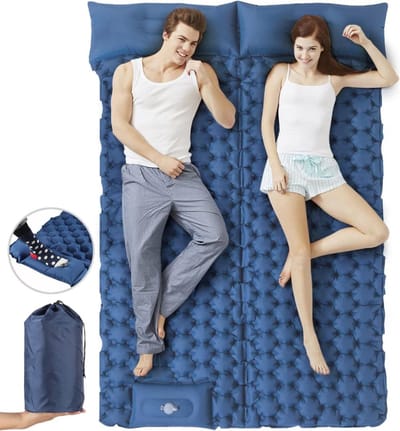 Camping Matras - Campingbedje Matras - Campingmatras voor Twee Personen - 200 x 120 x 7cm - Inclusief Pomp - Lichtgewicht