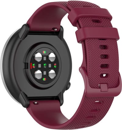 Strap-it Siliconen bandje 20mm - horlogebandje geschikt voor Samsung Galaxy Watch Active (2) / Galaxy Watch 3 41mm / Watch 42mm / Watch 4 (Classic) / Watch 5 (Pro) / Watch 6 (Classic) / Watch 7 (40 & 44mm) / Watch FE / Gear Sport - rood