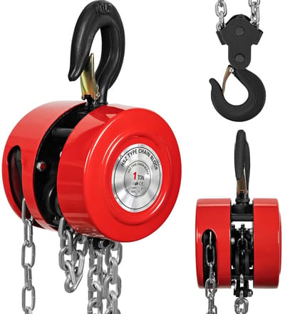 Handkettingtakel - Kettingtakel takel - Zwaar tillen - Olievrij ontwerp - 3 meter lengte - Rood