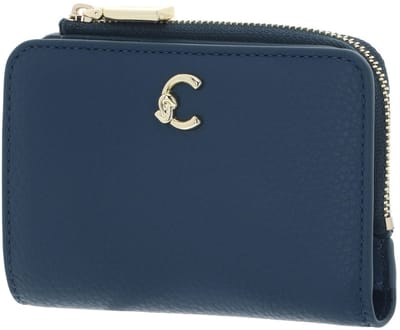 COCCINELLE Leren portemonnee C-Me Wallet Deep Blue blauw