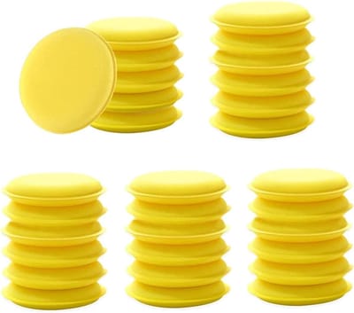 Polijstspons Set - Polyurethaan Applicator Pad Voor Auto Waxen en Polijsten - Zachte Foam Pad Voor Verflakken, Velgen en Interieur - 30 Stuks