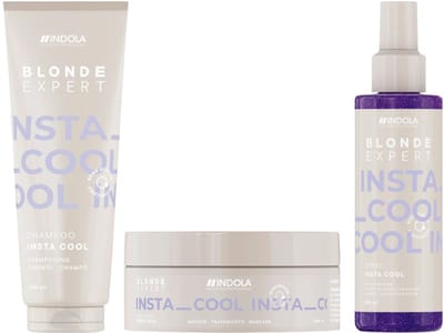 Indola Blonde Expert InstaCool Shampoo 250ml + Treatment 200ml + Spray 150ml