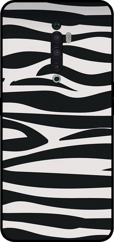 Smartphonica Telefoonhoesje Geschikt voor Oppo Reno2 Z met zebra opdruk - TPU backcover case zebra design - Zwart Wit geschikt voor Oppo Reno2 Z