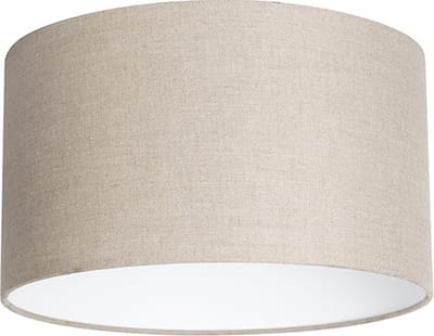 Uniqq Lampenkap stof grijs linnen Ø 30 cm – 20 cm hoog
