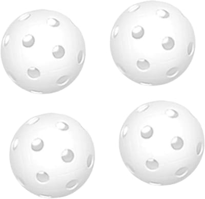 Floorball Ballen Set - Unihockey Ballen - Sport Training - Hol Ontwerp 26 Gaten - Diameter 7.2 cm - Wit