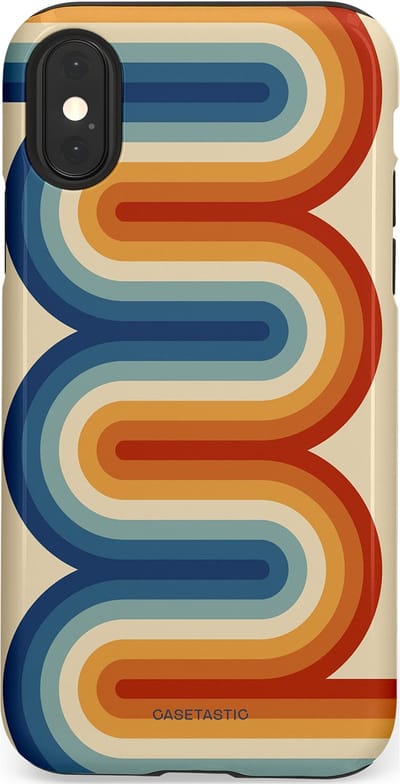 Casetastic Hoesje Geschikt voor Apple iPhone X/Xs - Stijlvolle Beschermende Duo-layer Case - Vintage Boog