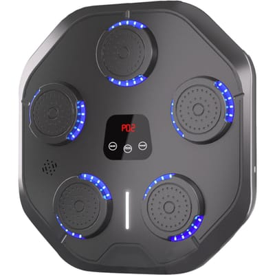 Muziek Boksmachine Apparatuur Reactiedoelwit Elektronisch Slimme Bokswanddoelwit voor Huishoudelijke Kickbokstraining Home Gym Without Gloves black