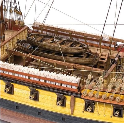 Geïmporteerde houten zeilschip modelbouwpakket Arklay OC14007 Mercedes goud