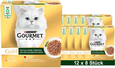 GOURMET GOLD Sappige fijne reepjes multipack (12 x 8 x 85g)