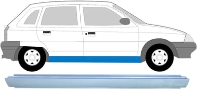 Reparatie dorpel voor Citroen AX 1986-1998 / Links = Rechts (symmetrisch)