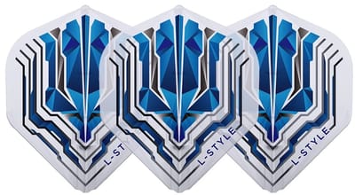 L-Style Champagne Flight EZ L1 Standard Origin Series Clear Blue - Dart Flights