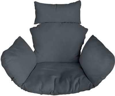 FEROCITY - Hangstoel Kussen XXL - Hangstoelkussen - Tuincocon Kussen - Schommelkussen - Polyester - Grafiet