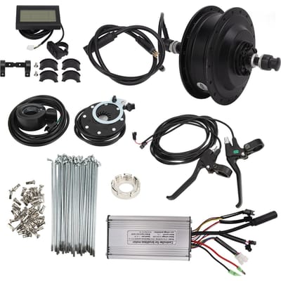 Kit de Conversion de Roue Arrière pour Vélo Électrique Moteur Arrière 48V 500W Kit Capteur d'Assistance Pédalage Affichage LCD3 For 20in Rim Spokes black