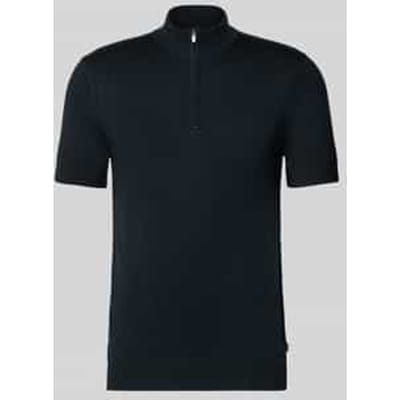 Gebreid shirt van viscosemix met opstaande kraag model 'Vadin'
