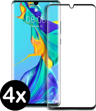 Screenprotector - Geschikt voor Huawei P30 Pro - Full Cover - Beschermglas - Gehard Glas - Tempered Glass - Screen Protector