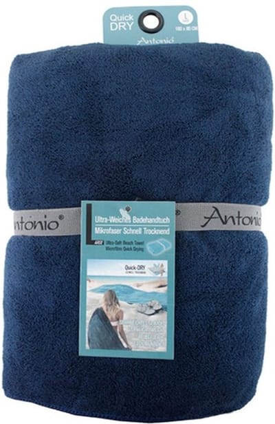 Strandlaken microvezel - grote handdoek 80x160 cm – Knuffelzachte sneldrogende badhanddoek - Blauw