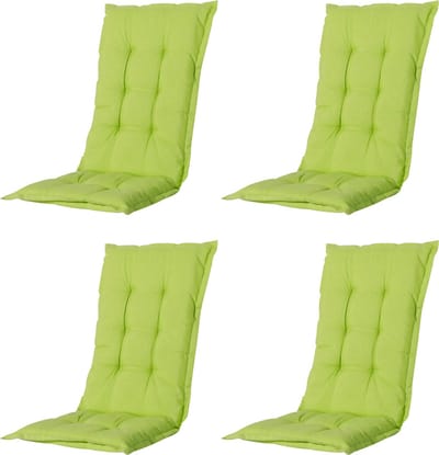 Madison - Tuinkussen - Universeel - Lage Rug - 4 st. - Panama Lime - 105x50cm - Groen - Tuinstoelkussens - Standaardstoel