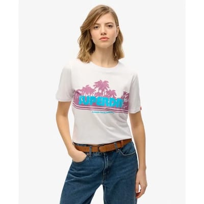 Superdry - Gestreept Outdoor T-shirt met relaxte pasvorm - Dames - T-shirts