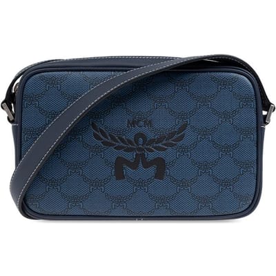 MCM Himmel Klassiek Logo Napa Leer Schoudertas Crossbody Tas Dames tassen Donkerblauw MMRESAC01VC001 Basic Set (Bag+Dust Bag) black