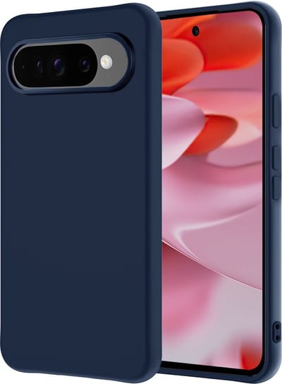Hoesje - Geschikt voor Google Pixel 10 Pro - Sterk & Shockproof - Hoes Cover - Siliconen Case - Donkerblauw