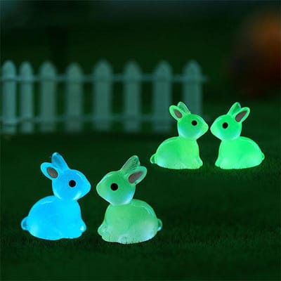 Haute Qualité 10 Pièces Haute Qualité Mignon Taille Compacte Haute Qualité Lumineux Haute Qualité Résine Haute Qualité Lapins Haute Qualité Miniature Haute Qualité