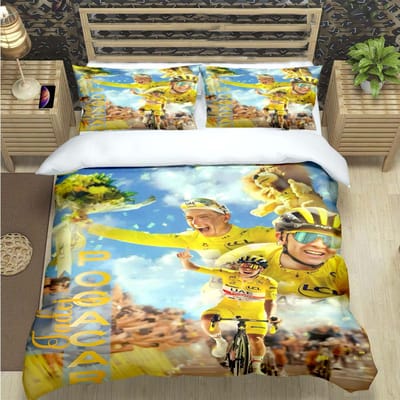 Mode Mountainbike Ttadej Pogacar Print Beddengoed Sets Beddengoed Set Dekbedovertrek Beddekbed Set Beddengoed Set Luxe Cadeau AU Single(140*210cm)3pcs