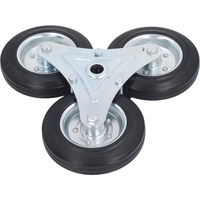 Trapliftwiel 6 Inch 300LBS Laadvermogen Heavy Duty Driehoekig Wiel Massief Rubber Winkelwagen Zwenkwiel