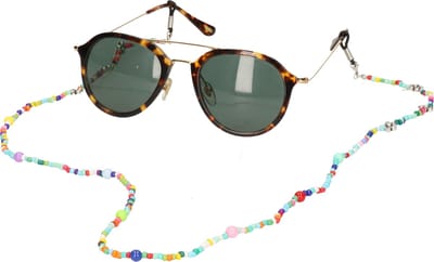 Gekleurd Zonnebrilkoord  - Zonnebrilkoord - Kleur Kraaltjes - Brillenkoord - Regenboog kraaltjes -  Brilkoordje -  Brilketting – Brillenketting – Brilkoord - Ketting Voor Bril - Koord Bril