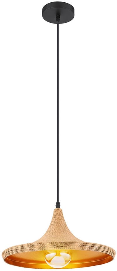 Hanglamp LUDMILLA 36.5 cm 1-lichts Zwart, Gold